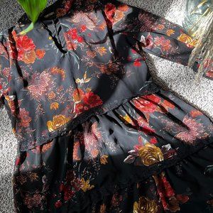 Black flower dress